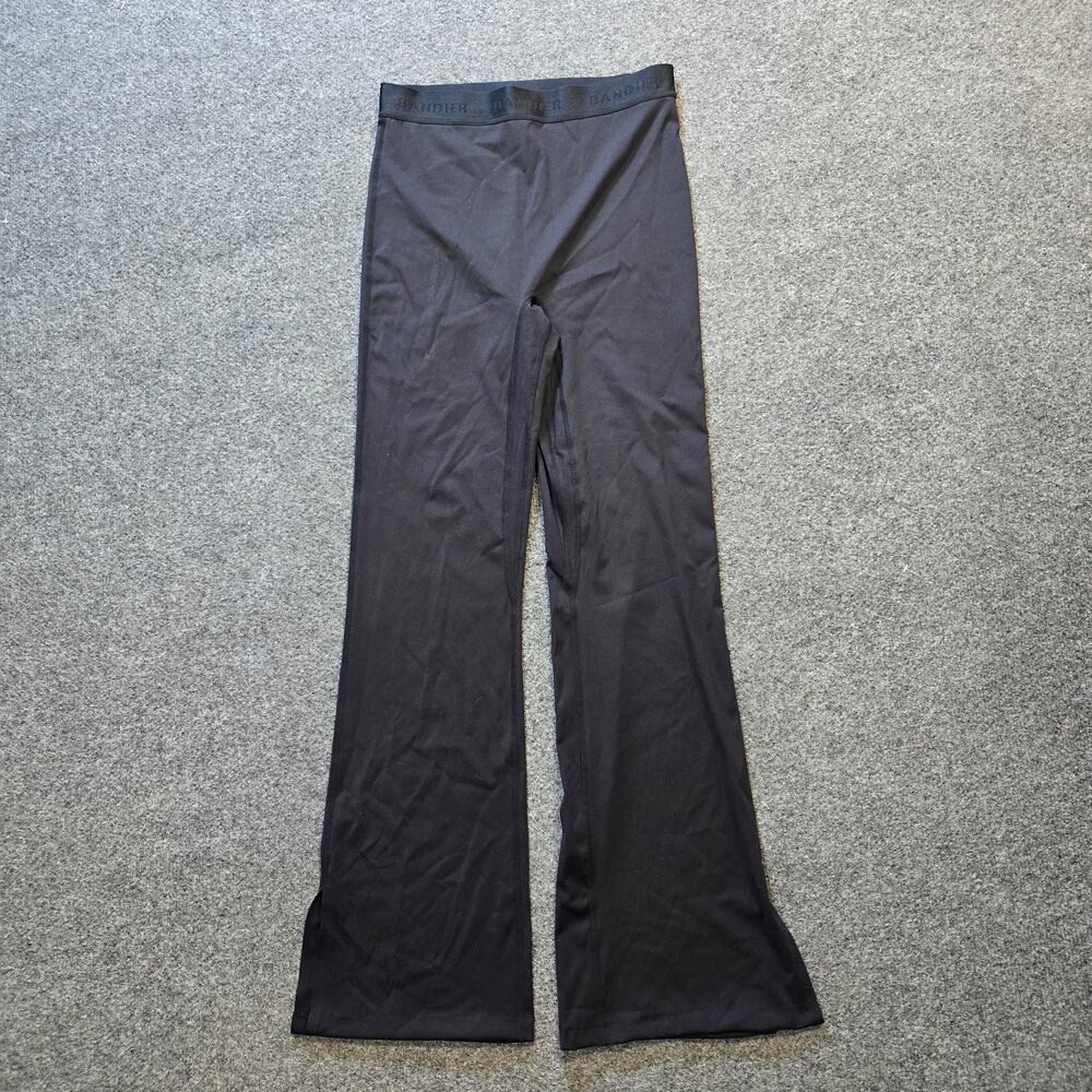 Bandier Pants Women Size Small Black Flare Stretch Pull On Athletic Yoga Capsule